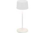 Zafferano Olivia Pro Micro Lampada A Led Da Tavolo Bianca Ricaricabile E Dimmerabile