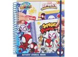 Disney Junior Spidey - Libro Degli Stencil - Spider-Man E I Suoi Fantastici Amici - Libro Da Colorare - Colora E Crea (SP24356)