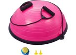 Palla Per Esercizi - Palla Fitness 584 Mm - Palla Sportiva - Palla Per Yoga - Mezzo Tondo Rosa - Equilibrio - Attrezzatura Per Il Fitness