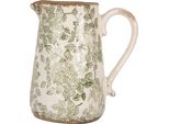 Clayre & Eef Brocca Decorativa 21X15X23 Cm Fiori Di Ceramica Beige