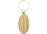 Combicraft Portachiavi In ​​Legno Grezzo Ovale 54X30Mm - Confezione Da 10 Pezzi