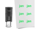 Timbro Combicraft Mese Di Gennaio Inchiostro Verde Rotondo Da 10 Mm - Per 1 Pezzo