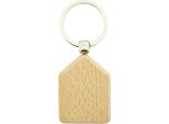 Combicraft Portachiavi In ​​Legno Grezzo Casa 45X35Mm - Confezione Da 10 Pezzi