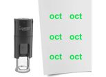 Timbro Combicraft Mese Ottobre Inchiostro Verde Rotondo Da 10 Mm - Per 1 Pezzo