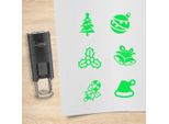 Set Di Timbri Combicraft Verde Natale Con 6 Timbri