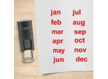 Set Di Timbri Combicraft Da Gennaio A Dicembre Rosso