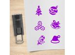 Set Di Timbri Combicraft Natale Nero Viola 6 Timbri
