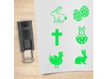 Set Di Timbri Combicraft Verde Pasqua Con 6 Timbri