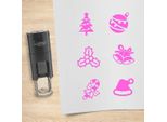 Set Di Timbri Combicraft Natale Rosa Con 6 Timbri