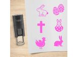 Set Di Timbri Combicraft Pasqua Rosa Con 6 Timbri