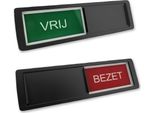 Cartello Scorrevole Combicraft Con "Free-Busy"" In Nero 178 X 50 Mm - Set Da 5"