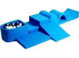 Il Più Grande Parco Giochi In Schiuma Con Una Piscina Micro Blue + 100 Palline: Blu, Argento, Bianco