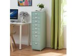 Contenitore Per Rotoli 'KöKar' Con 8 Cassetti In Acciaio 109 X 28 X 41 Cm Verde Menta