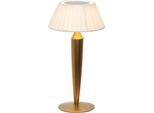 Lampada Da Tavolo Ricaricabile Flaminia Zafferano Led Touch - Design Classico Senza Fili Oro