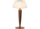 Lampada Da Tavolo Ricaricabile Flaminia Zafferano Led Touch - Design Classico Senza Fili Bronzo