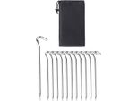 10 Picchetti Per Tenda In Alluminio Con Borsa | Set Di Picchetti Per Terra Lunghi 18 Cm | Picchetti Per Tenda Da Esterno | Picchetti Per Terra Da 5,66 Mm Per Terreni Normali E Duri | Picchetti Per Tenda In Argento | Picchetti Per Sabbia | Robusti Picchetti Per Terra Da Campeggio