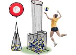 Rete Da Allenamento Per La Pallavolo Vevor, Rete Da Allenamento Per La Pallavolo Regolabile In Altezza E Angolazione, Rete Da Allenamento Portatile Con Carrello, Ruote E Borsa Per Il Trasporto, Per L'allenamento Professionale Di Servizi E Schiacciate