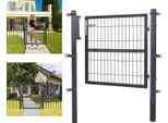 Jayseuw Cancello Da Giardino Recinzione Porta Giardino Cancelli Da Giardino Zincato Verniciato A Polvere Con Serratura Maniglia E Chiave Antracite Tubo Quadrato 120X100Cm