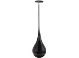 Zafferano Dondolina - Lampada Da Tavolo Led Ricaricabile IP65, Senza Fili, Dimmer Touch - Design Italiano Colore Nero