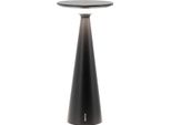 Zafferano Damina - Lampada Led Ricaricabile Da Tavolo, Touch Dimmer, 8H Di Autonomia, IP65 - Senza Fili, Finitura In Alluminio Nera