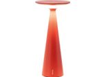 Zafferano Damina - Lampada Led Ricaricabile Da Tavolo, Touch Dimmer, 8H Di Autonomia, IP65 - Senza Fili, Finitura In Alluminio Rossa