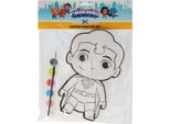 Tela Da Pittura Dc Comics - Superman - Incl. Pennello E 6 Colori Di Vernice