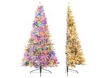 Costway Mezzo Albero Di Natale Artificiale Da 180 Cm Con Neve, 180 Luci Led, 9 Modalità E Telecomando, Albero Di Natale, Albero Di Natale, Albero Di Natale Artificiale