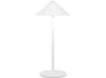 Zafferano Lampada Da Tavolo Led Ricaricabile Pina L Desk - 6W, IP65, Dimmer Touch, Testa Magnetica, Design Moderno Per Interni Ed Esterni - Bianco