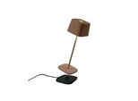 Zafferano Lampada A Led Da Tavolo Ofelia Pro Corten Ricaricabile E Dimmerabile - 2200-2700-3000K - 9H Massima Potenza