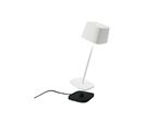Zafferano Lampada A Led Da Tavolo Ofelia Pro Bianca Ricaricabile E Dimmerabile - 2200-2700-3000K - 9H Massima Potenza