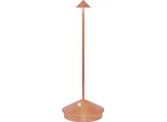 Lampada A Led Da Tavolo Pina Pro Foglia Rame Ricaricabile E Dimmerabile Senza Fili Zafferano 2200-2700-3000K
