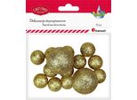 Palline Di Polistirolo Glitter Oro 14 Pezzi Mix Dimensioni Titanum