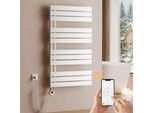 S'afielina Radiatore Elettrico Per Asciugamani 1041×600 Mm, Radiatore Elettrico Per Bagno Con Termostato, Wifi, Timer Programmabile, Display Lcd, 600 W, Bianco