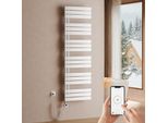 S'afielina Radiatore Elettrico Per Asciugamani 1599×500 Mm, Radiatore Elettrico Per Bagno Con Termostato, Wifi, Timer Programmabile, Display Lcd, 1000 W, Bianco
