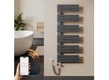 S'afielina Radiatore Elettrico Per Asciugamani 1599×600Mm, Radiatore Elettrico Per Bagno Con Termostato, Wifi, Timer Programmabile, Display Lcd, 1000 W, Antracite