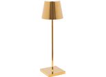 Zafferano Lampada A Led Da Tavolo Poldina Pro Oro Lucido Ricaricabile E Dimmerabile Con Batteria Fino A 12 Ore