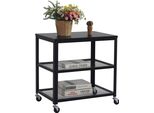 Relaxdays Carrello Nero A 3 Livelli
