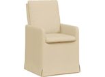 Vidaxl Sedie Da Pranzo 2 Pezzi Crema 57 X 67 X 98 Cm Tessuto