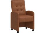 Vidaxl Sedie Da Pranzo 2 Pezzi Marrone 57 X 67 X 98 Cm Pelle Finta