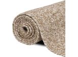Tappeti Vidaxl Naturale E Bianco 200 X 200 Cm Iuta
