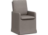 Vidaxl Sedie Da Pranzo 2 Pezzi Taupe 57 X 67 X 98 Cm Tessuto