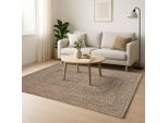 Tappeti A Zona Vidaxl Naturale E Nero 140 X 200 Cm Juta