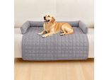 Letto Per Cani - Protezione Del Divano Per Animali Domestici, Tappetini Per Cani, Letto Per Animali Domestici, Coperta Per Cani Lavabile Per Divano Con Bordo, Cuscino Per Cani Antiscivolo Per Divano, Grigio Chiaro