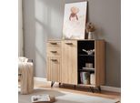 Credenza 'Noppen' Con 2 Ante E 2 Cassetti 100 X 120 X 38 Cm Effetto Rovere