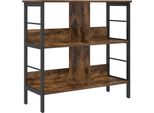 Vidaxl Libreria In Rovere Fumé 82 X 32 X 79 Cm Materiale A Base Di Legno
