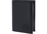 Oxmox Pelle Portafoglio Leather Rfid Protect KombiböRse Circle Bloom Embossed Black Nero