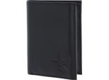Oxmox Pelle Portafoglio Leather Rfid Protect KombiböRse Freedom Pigeon Embossed Black Nero