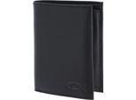 Oxmox Pelle Portafoglio Leather Rfid Protect KombiböRse Freedom Fish Embossed Black Nero