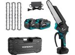 Motosega Elettrica, Motore Senza Spazzole, Design Portatile, Set Di Batterie 2X
