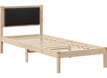 Vidaxl Struttura Letto Nera 80 X 190 Cm In Legno Di Pino Massiccio
